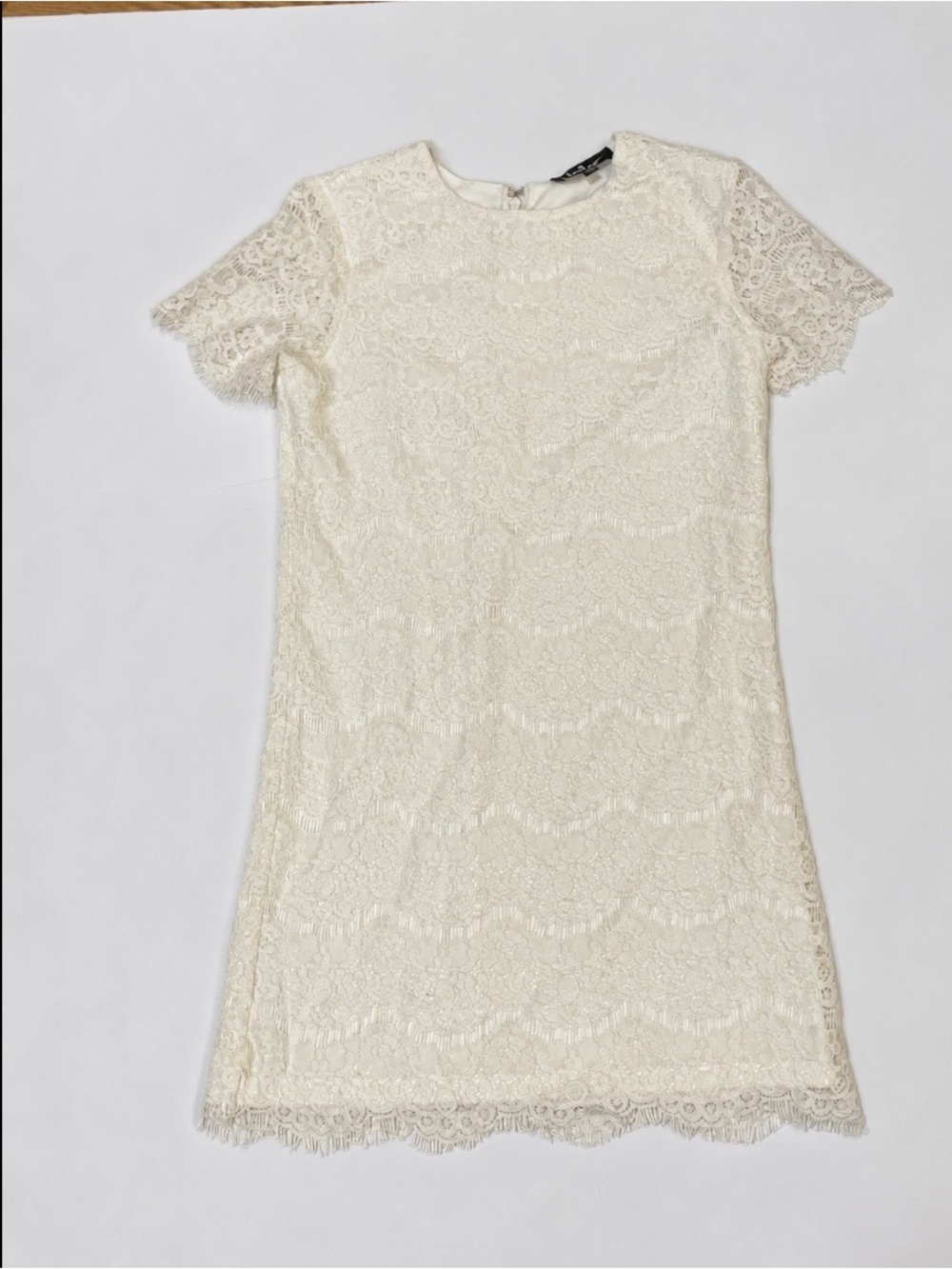 Lulu’s Lace Shift Dress in Ivory - Classic Women's Dress XS